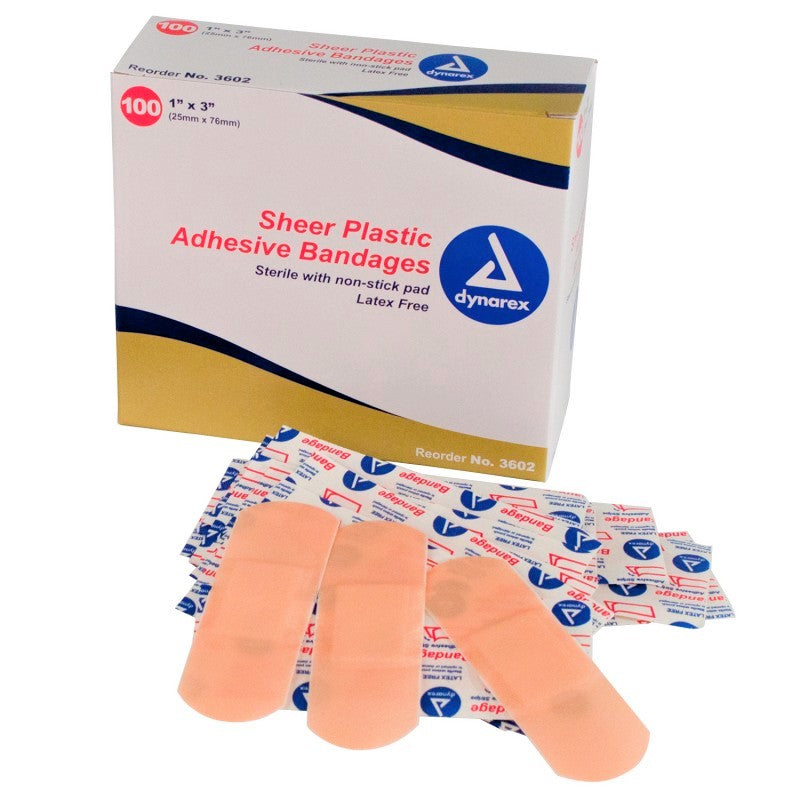 Adhesive Bandage Sheer Strips 1" x 3" 100 pieces (32881-00-100) freeshipping - Evergreen International Group (EIGShop)