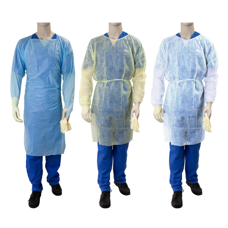 Isolation Gowns with Ties CPE freeshipping - Evergreen International Group (EIGShop)