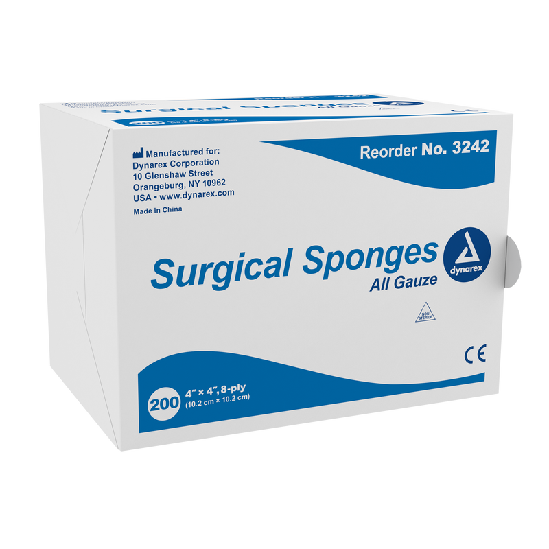 Gauze Sponge Non-Sterile (4" x 4") 8 ply 200 pouches/box freeshipping - Evergreen International Group (EIGShop)