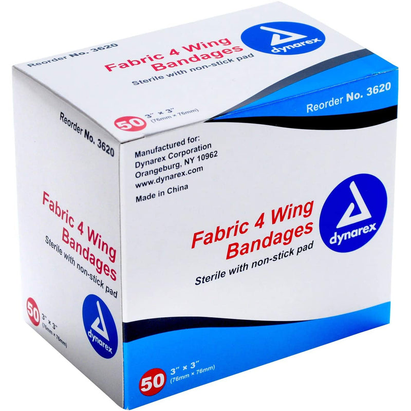Adhesive Bandage Fabric Wing 3" x 3" 50 strips (32893-00-50) freeshipping - Evergreen International Group (EIGShop)