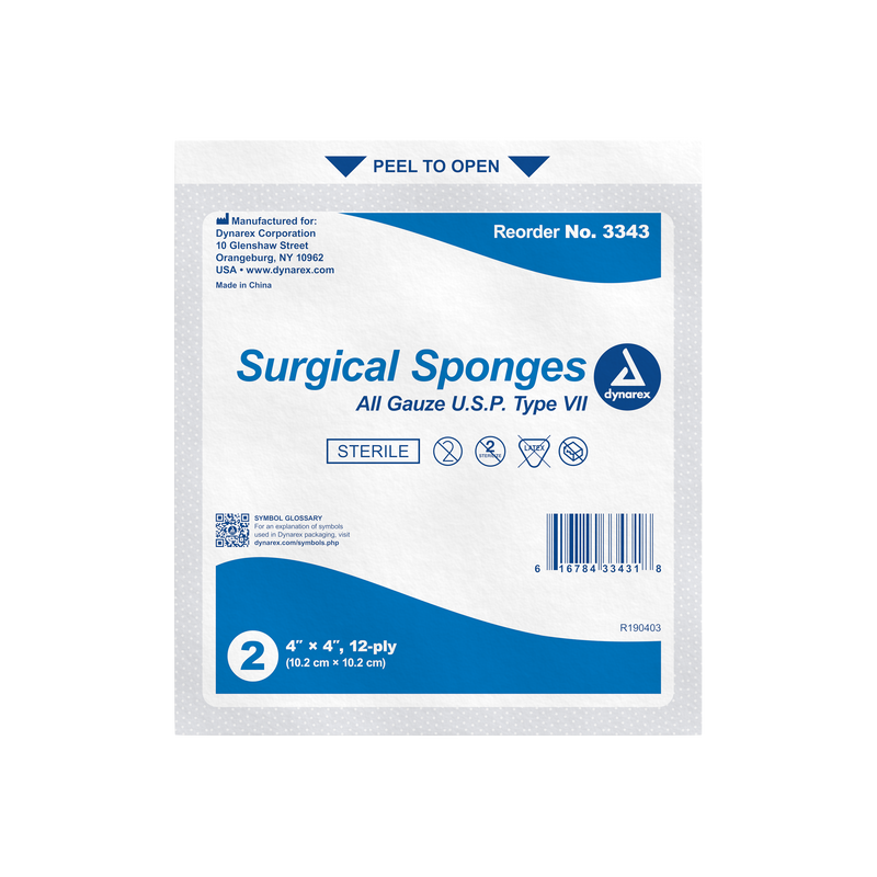 Gauze Sponge Sterile (4" x 4") 12 ply 25pouches/box freeshipping - Evergreen International Group (EIGShop)