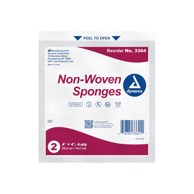 Non-Woven Sponge Sterile (4" x 4") 4 Ply 25 pouches/box freeshipping - Evergreen International Group (EIGShop)