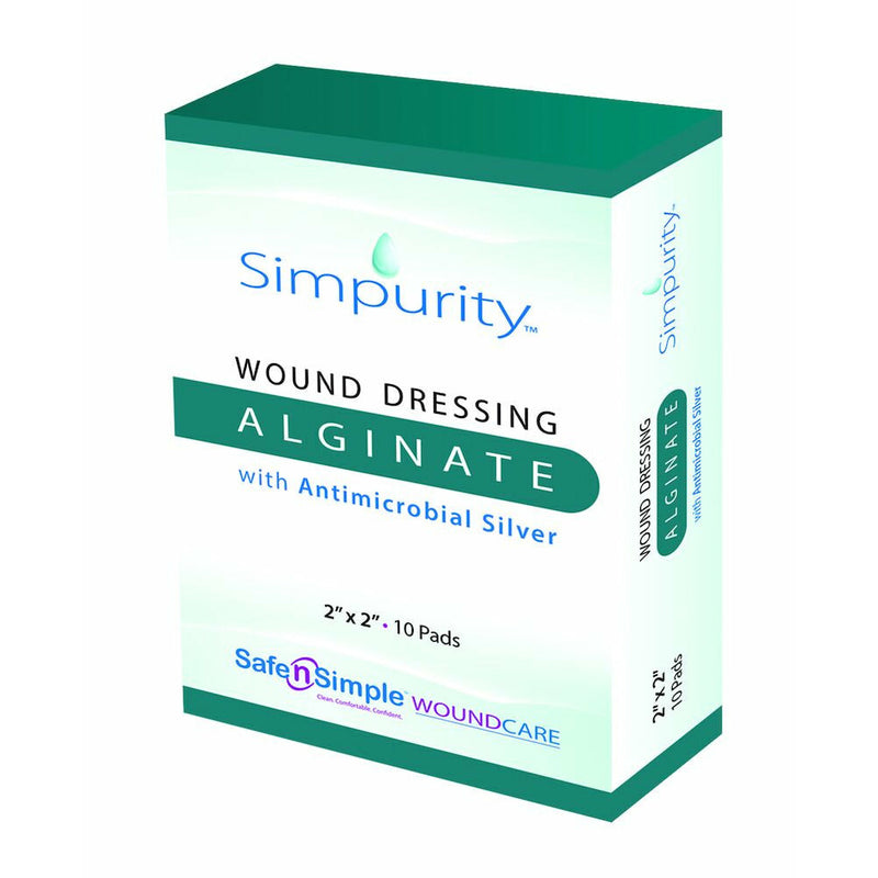 Silver Alginate 2" x 2" 10 pads/box (SNS51702) freeshipping - Evergreen International Group (EIGShop)