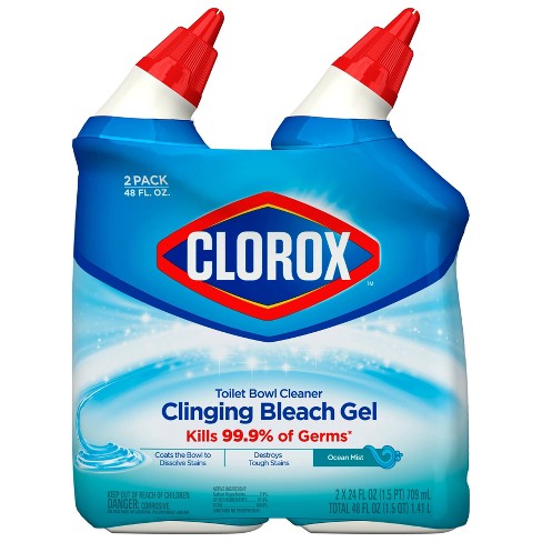 Clorox Toilet Bowl Cleaner Clinging Bleach Gel Ocean Mist 24 oz freeshipping - Evergreen International Group (EIGShop)